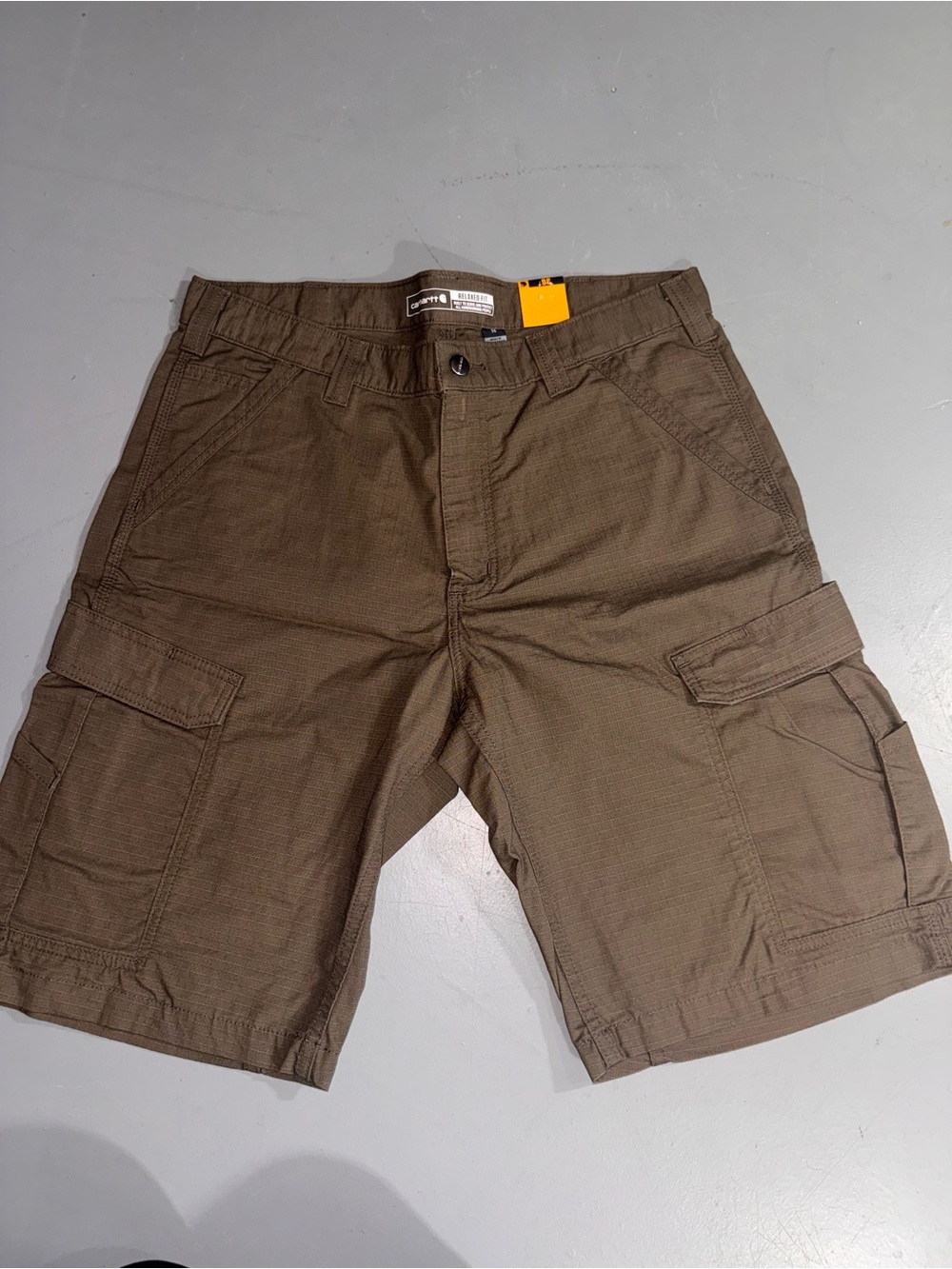 Carhartt Brown Men's Cargo Shorts - Heavy-Duty Pocketed Style